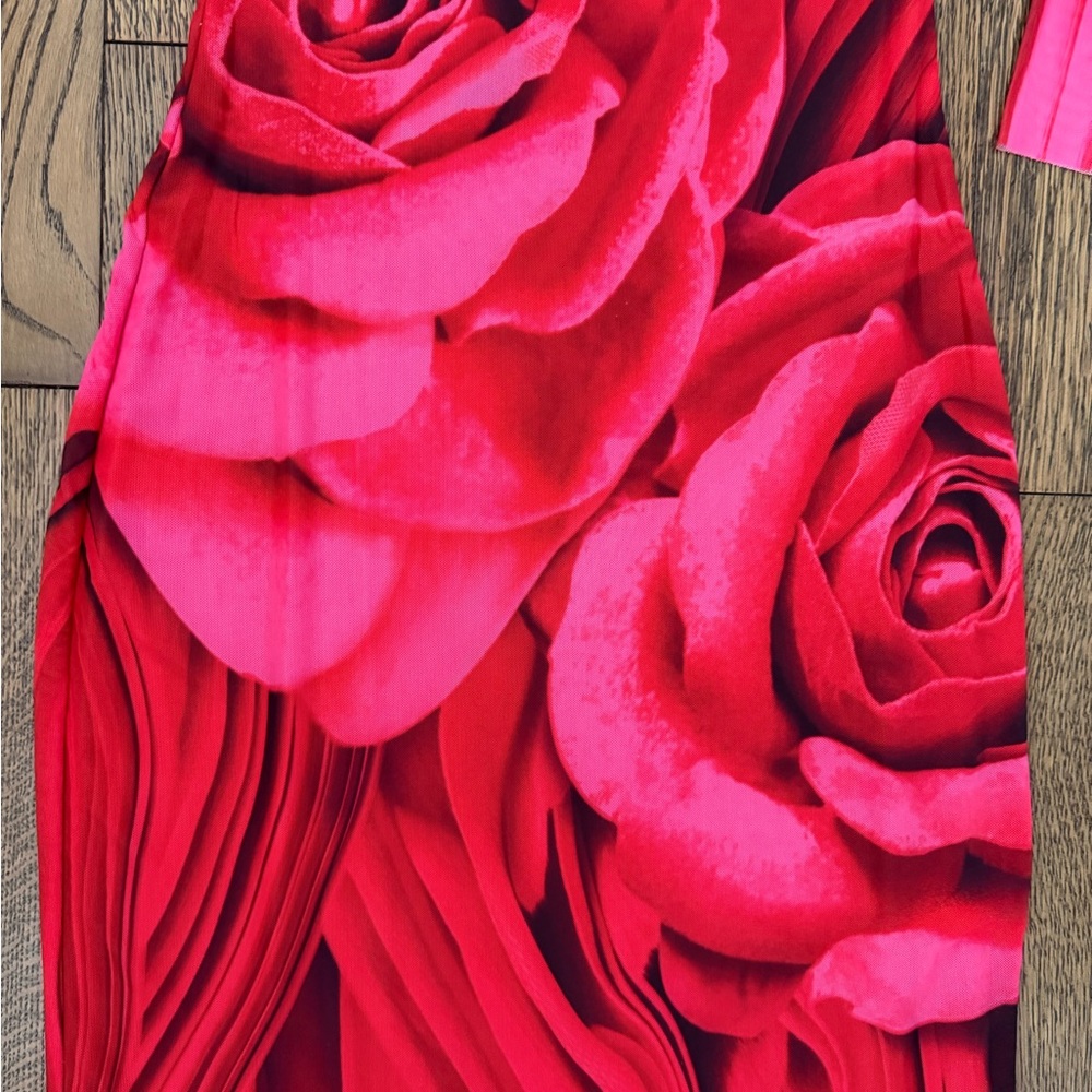AFRM Thelma Dress in Organic Rose - Red and Pink Floral Maxi Dress size Small - Picture 4 of 5